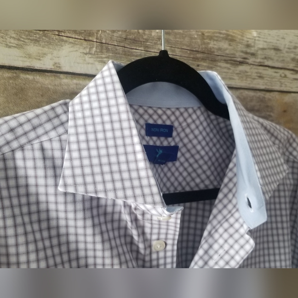 Egara Men's Blue Checkered Shirt